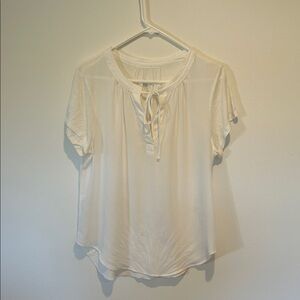 Soho Cream Tie-Front Blouse